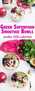 Green Superfood smoothie bowls